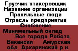 Грузчик-стикеровщик › Название организации ­ Правильные люди › Отрасль предприятия ­ Снабжение › Минимальный оклад ­ 24 000 - Все города Работа » Вакансии   . Амурская обл.,Архаринский р-н